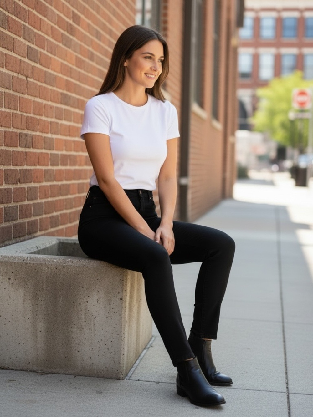 Good American Black Skinny Jeans with High Waist